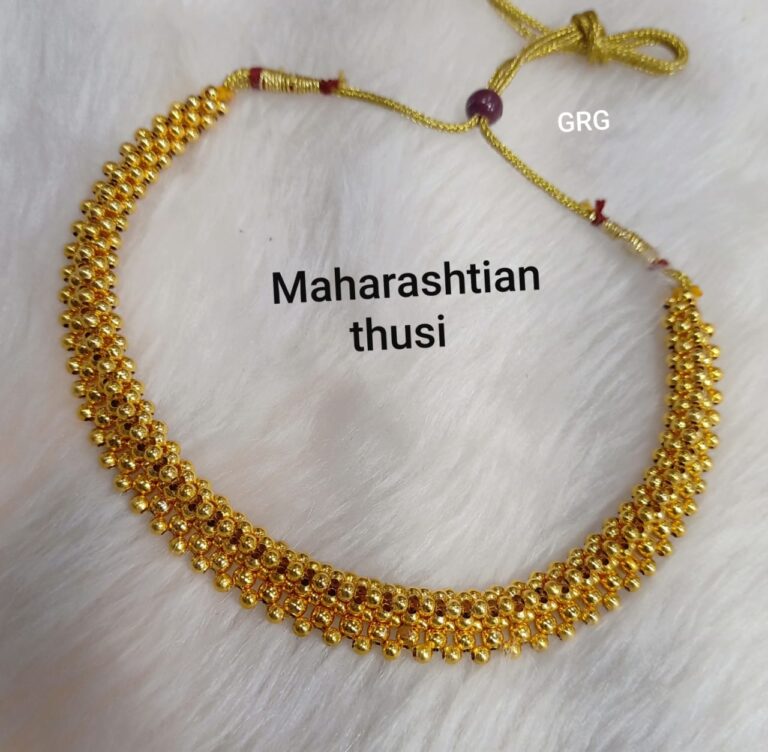 Gold Plated Traditional Maharashtrian Thushi Necklace Jewellery for ...