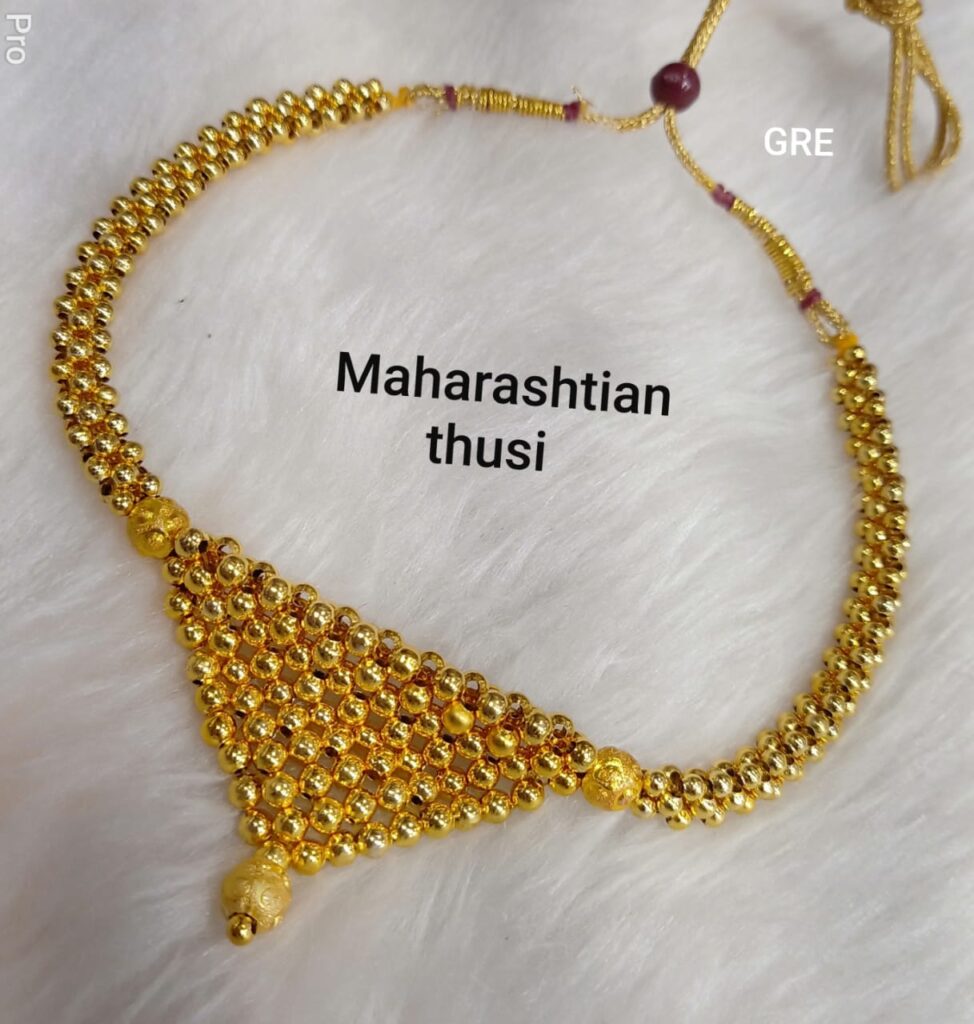 Gold Plated Traditional Maharashtrian Thushi Necklace Jewellery for ...