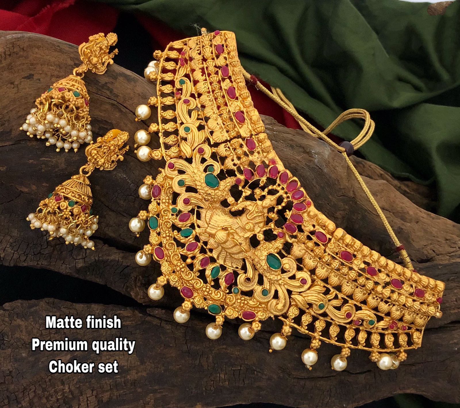 Matte Finish Temple Jewellery Goddess 