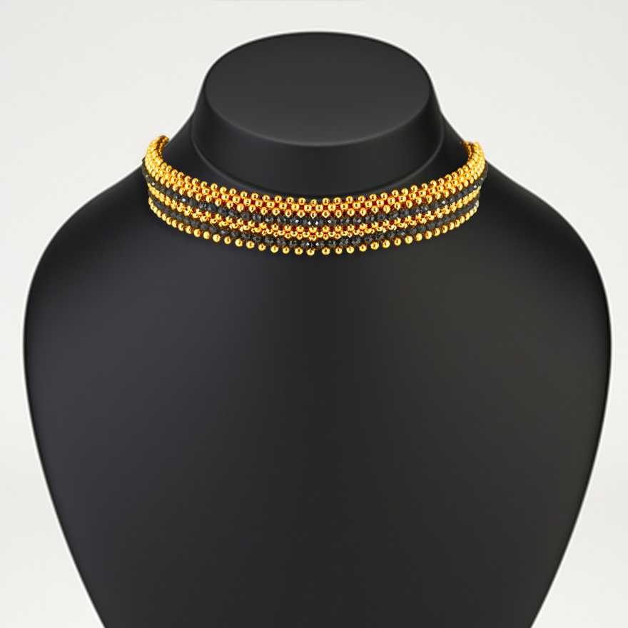 Gold Plated Traditional Maharashtrian Thushi Necklace Jewellery