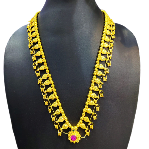 Maharashtrian Traditional Gold Plated Kolhapuri Saaj Necklace for Women / Girl