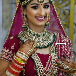 Ethnic Indian Traditional Gold Plated Kundan Dulhan Bridal Jewellery Set