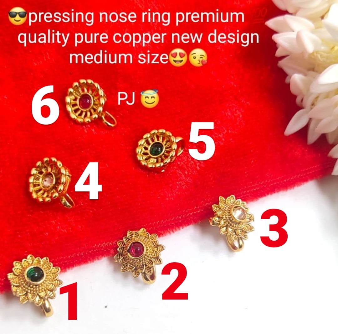 Mahrashtrian Nath Green Beads Nose Ring Stud Indian Piercing Wedding Nostril  | eBay