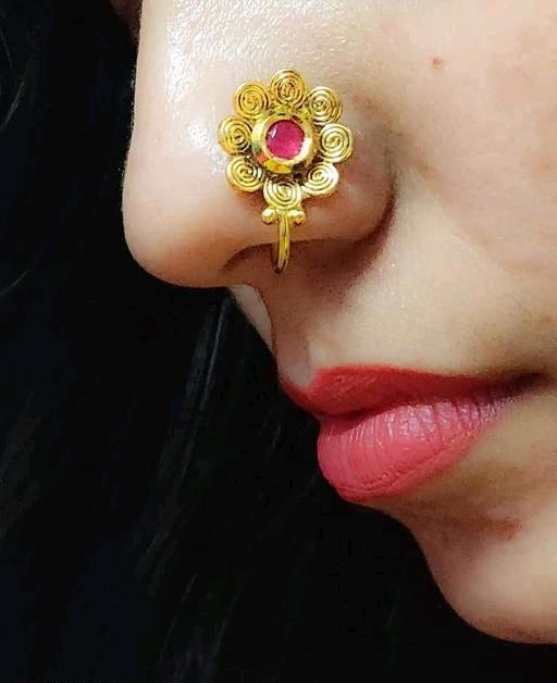 Maharashtrian Traditional Oxidised Nose Pin – alltrend.in