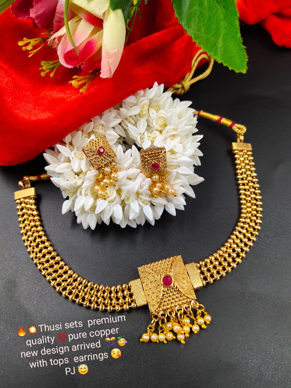 Maharashtrian Traditional Choker Necklace Set For Women / Girls –