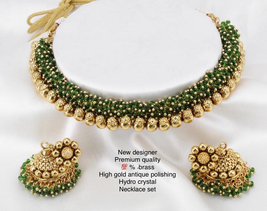 Styyo White Indian Traditional Handmade Choker Pearl Necklace Set at Rs  1920/set in Jaipur