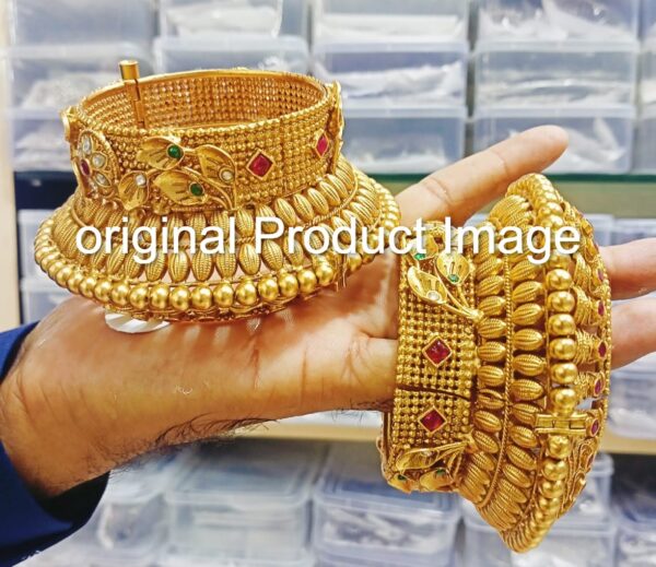 Golden Ruby CZ stone Bangle/ Rajwadi Bangles/ Kundan Bangles/Bollywood Kada  | eBay