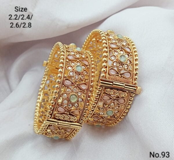 Amazon.com: Dubai Gold Bangles for Women Indian African Wedding Bracelets  18K Gold Plated Ethiopian Bridal Jewelry - B346-2pcs: Clothing, Shoes &  Jewelry