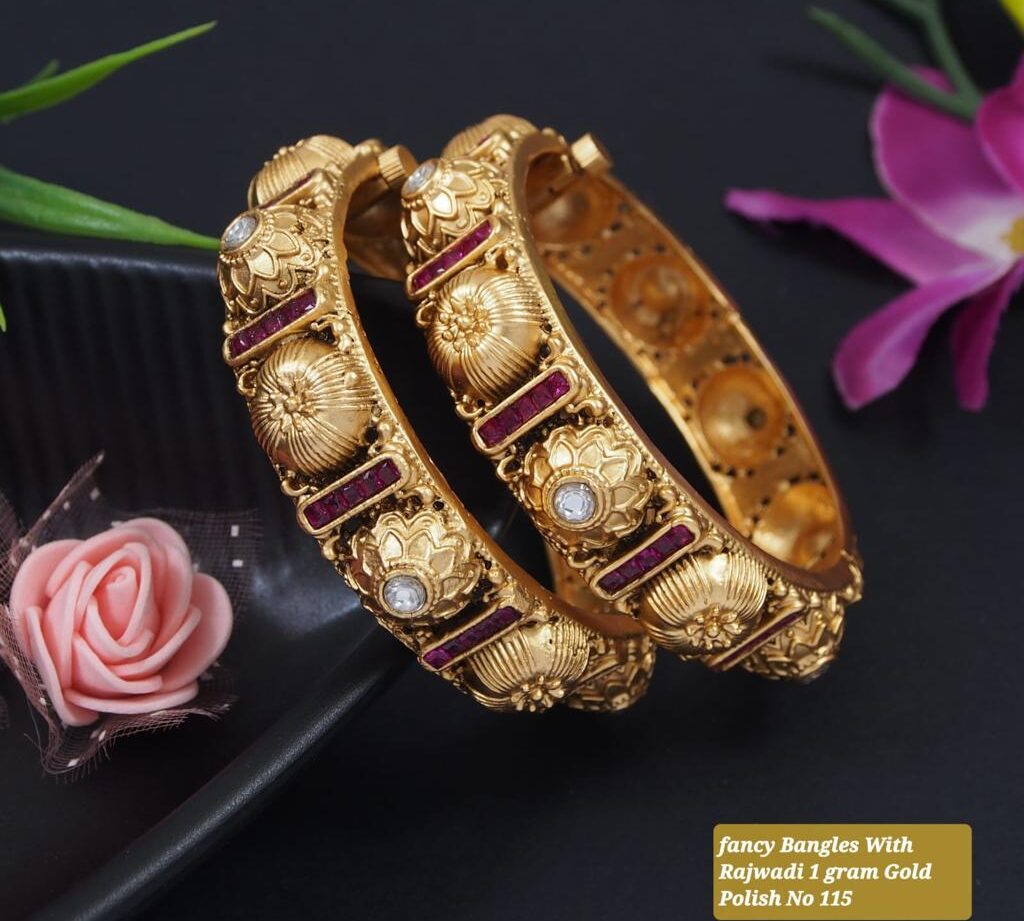 Gold on sale polish bangles