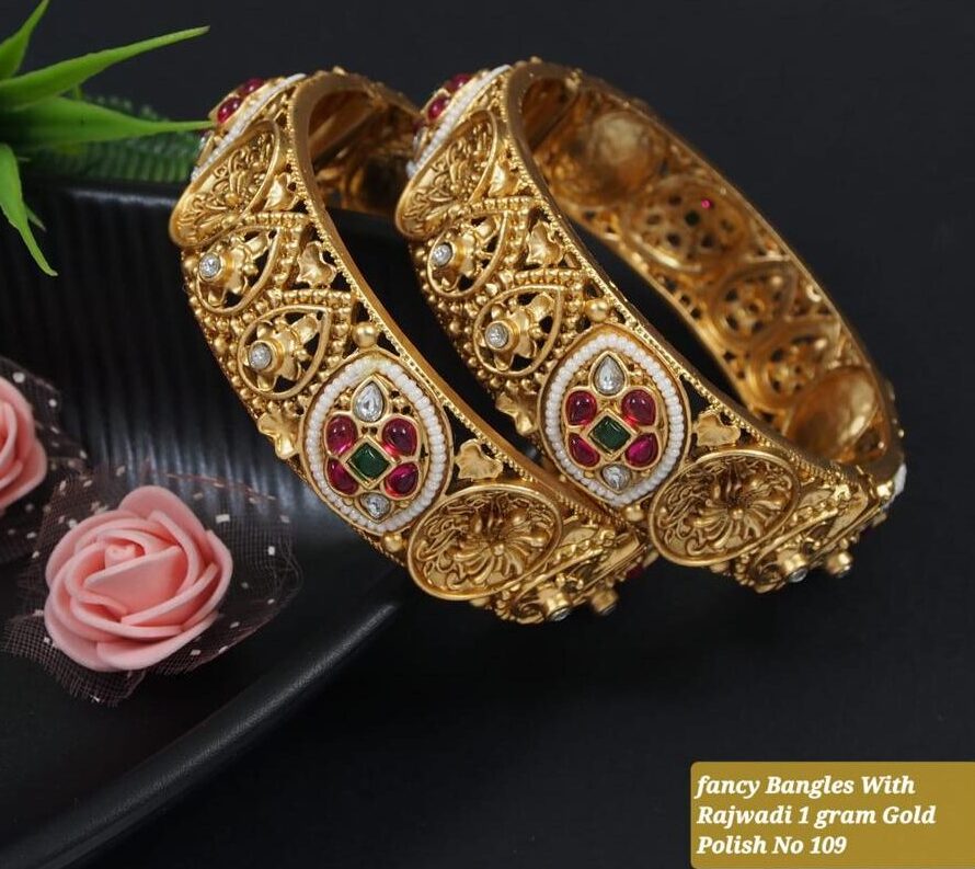 Gold Kada Bangle 1pc, Single Kada/indian Bangles/rajwadi Bangles/gold  Kangan/kada Bangles/indian/pakistani Jewelry/south Indian Jewelry - Etsy
