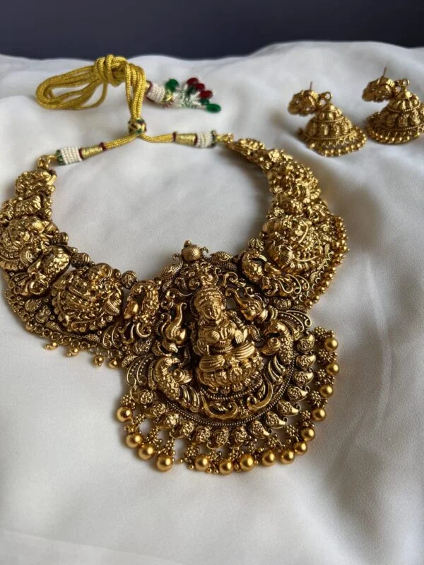 Temple Jewellery Set Nagas Collection Gold Matte Finish Nagas