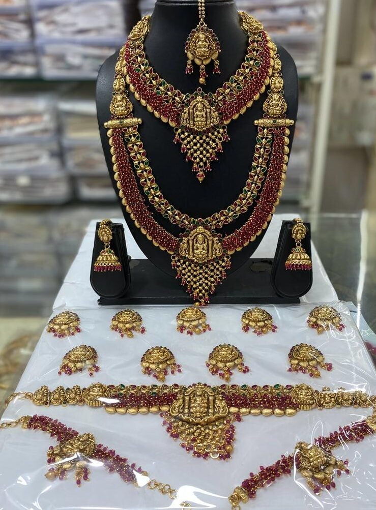 Temple set jewellery on sale wedding for rent