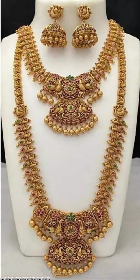 Buy Sukkhi Classical Temple Gold Plated Copper Beads Studded Long Necklace  Set With Jhumke Earring | Jewellery Set For Women (NS105657) Online at Best  Prices in India - JioMart.