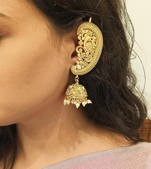 Buy indian earrings peacock kundan pearl earrings bollywood jhumka earrings