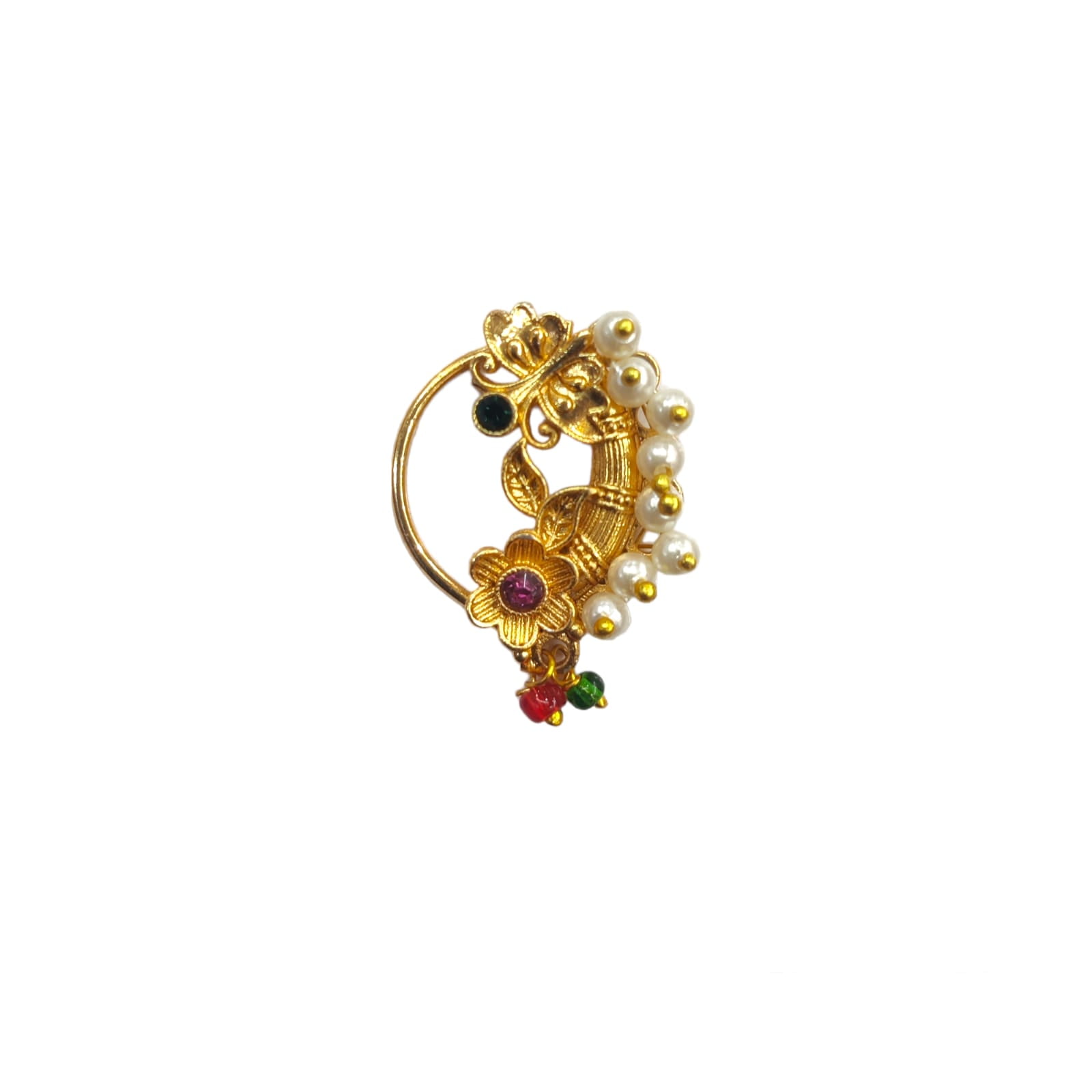 Traditional Maharashtrian (Non Pierced) Nath Nose Ring