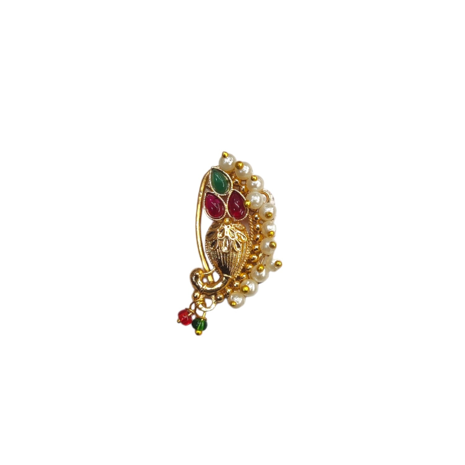 Traditional Maharashtrian (Non Pierced) Nath Nose Ring - Image 5