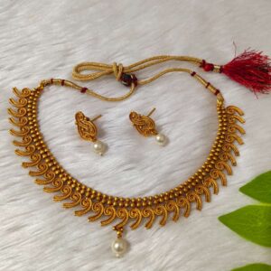 Maharashtrian Traditional Choker Necklace Set For Women / Girls –