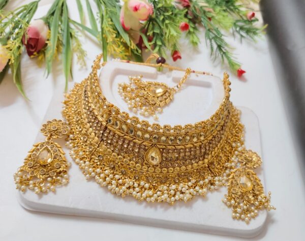 Gold Choker Necklace, Kemp Necklace,temple Jewelry, South Indian Necklace,  Matte Gold Choker, Indian Jewelry Set, Bridal Neckalce - Etsy Norway