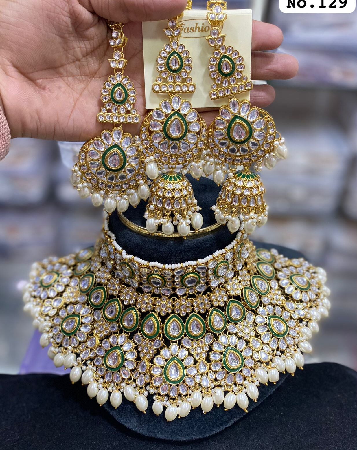 Heavy Bridal Kundan Choker (Dulhan) Jewellery Set for Wedding Engagement