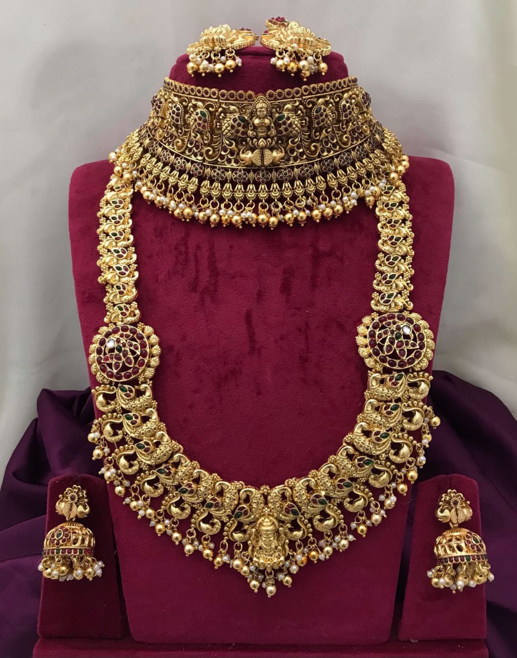 Long Necklace With Choker & Earrings