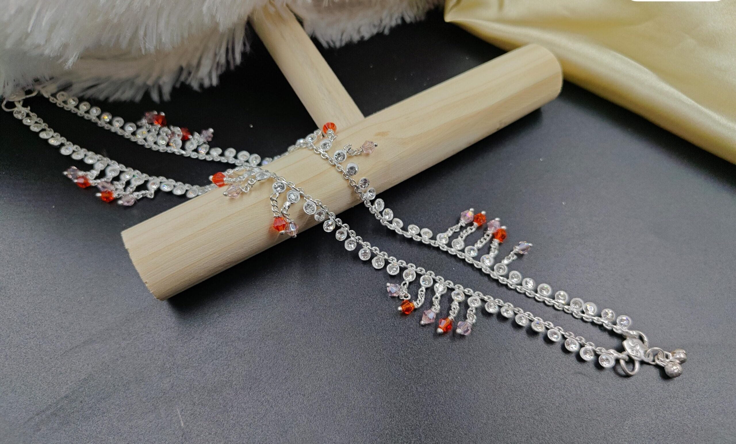 Silver plated Classic Look Payal Anklet for Women And Girl Alloy Anklet