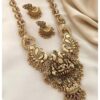 Goddess Laxmi Long Haram Necklace set
