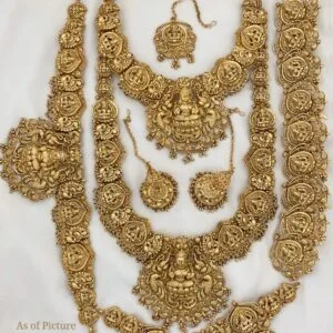 Latest Gold Plated Elegant South Indian Temple Design Bridal