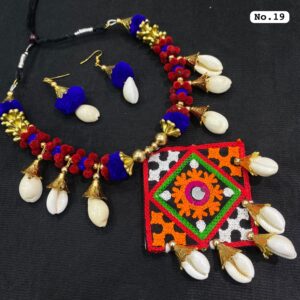 Navratri Graba Handmade Necklace Cowrie Shell / Kodi Shell For Chaniya Choli