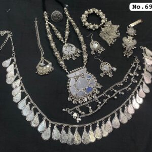 Navratri Oxidised Full Jewellery Set For Chaniya Choli