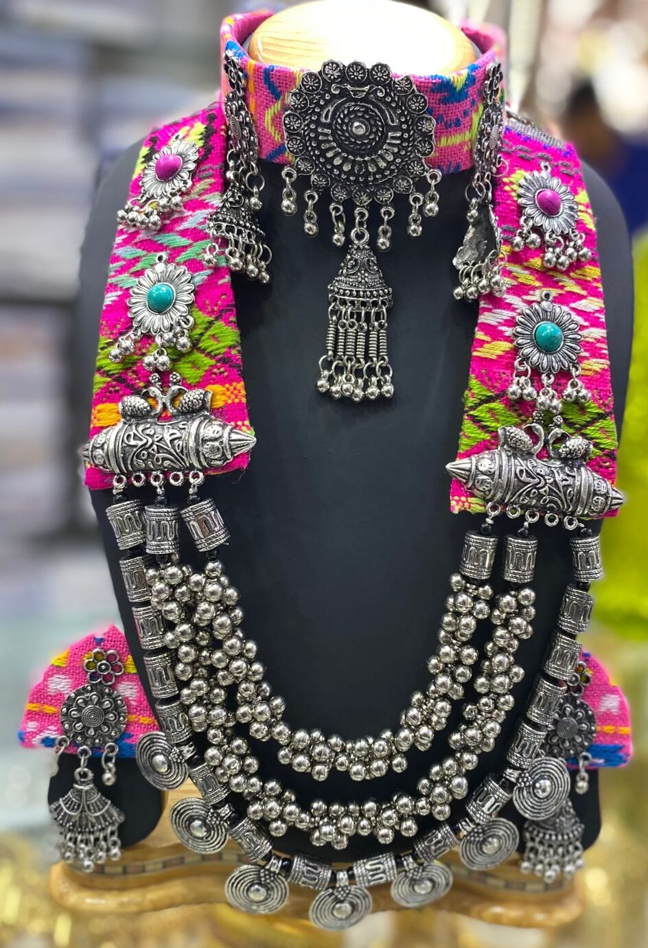 Wedding Gujrati Jewelry Set Navratri Dandiya Handmade Jewellery Set –