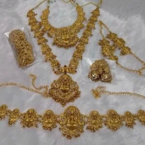 Best Quality Matte Gold Polish Bridal Jewellery Set