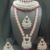 White & Red Stone Bridal Set