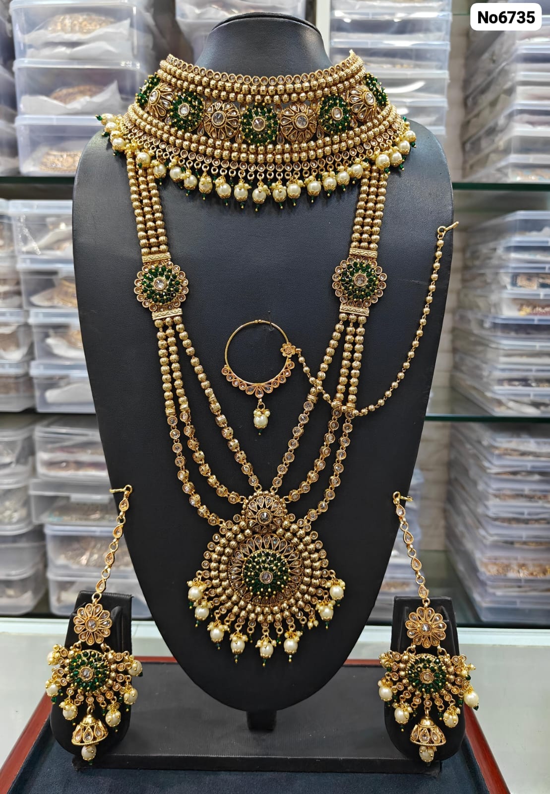 Price Rajwadi Bridal Jewellery Set Beautiful Brass High Gold