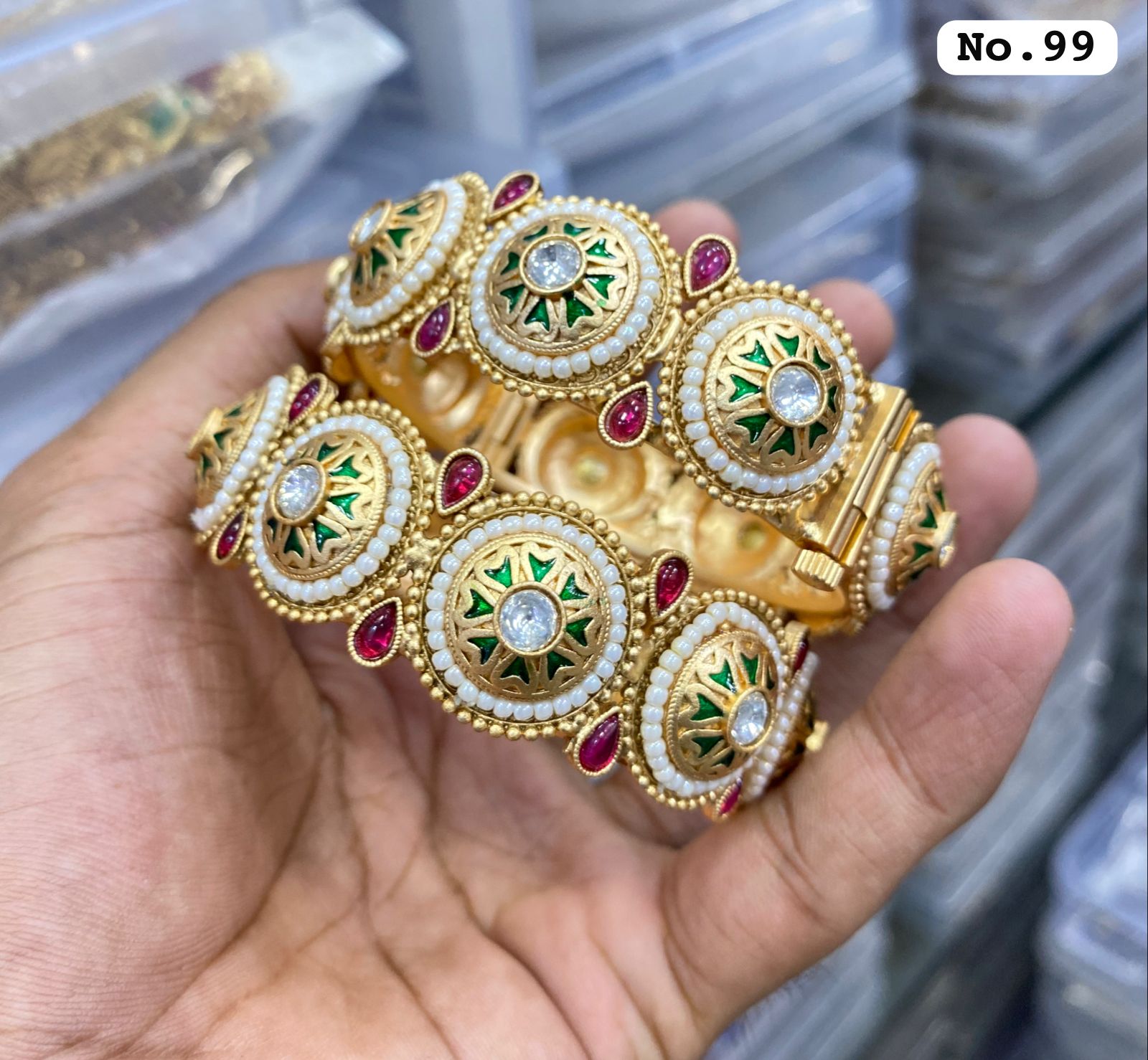Premium Quality Meenkari Work Rajwadi Bangles –