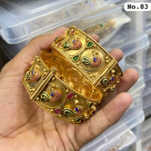 Antique Peacock Design Openable Bangles set for women