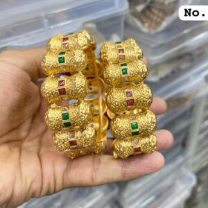 Ruby Stone Design Bangles For Women