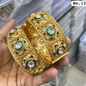 Exclusive Gold Plated Ethnic patla/kada Bangles for Women