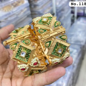 Meenakari Openable Kundan Traditional Bangles