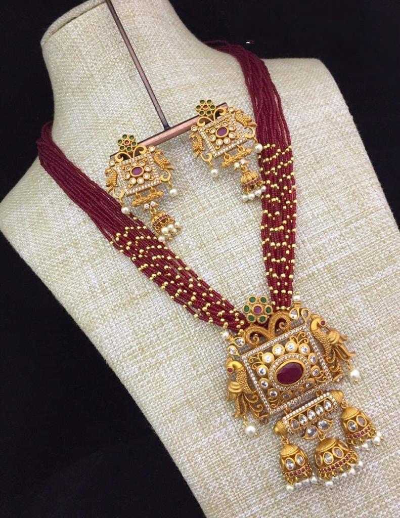 Classic Pearl Necklace Set With Earring For Women Girls