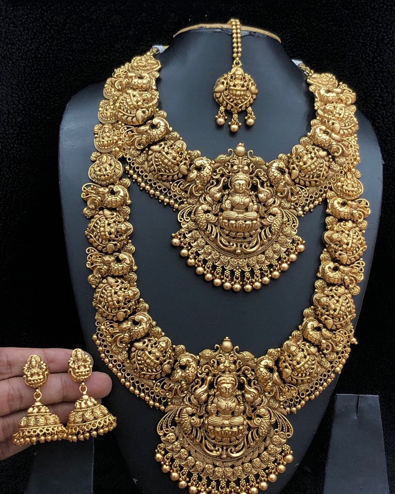 Premium Quality Matte Gold Finish Nagas Semi Bridal –