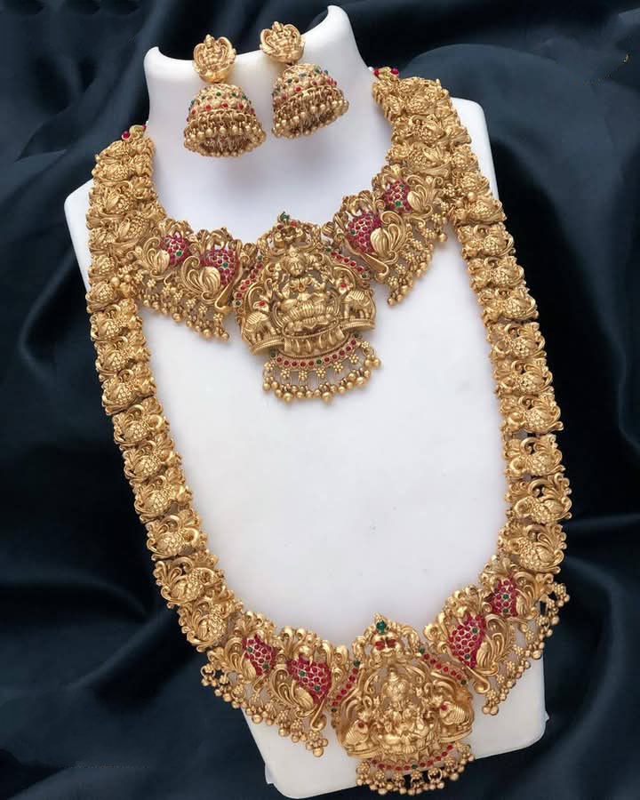South Indian Nagas Temple Combo Necklace Jewellery Set –