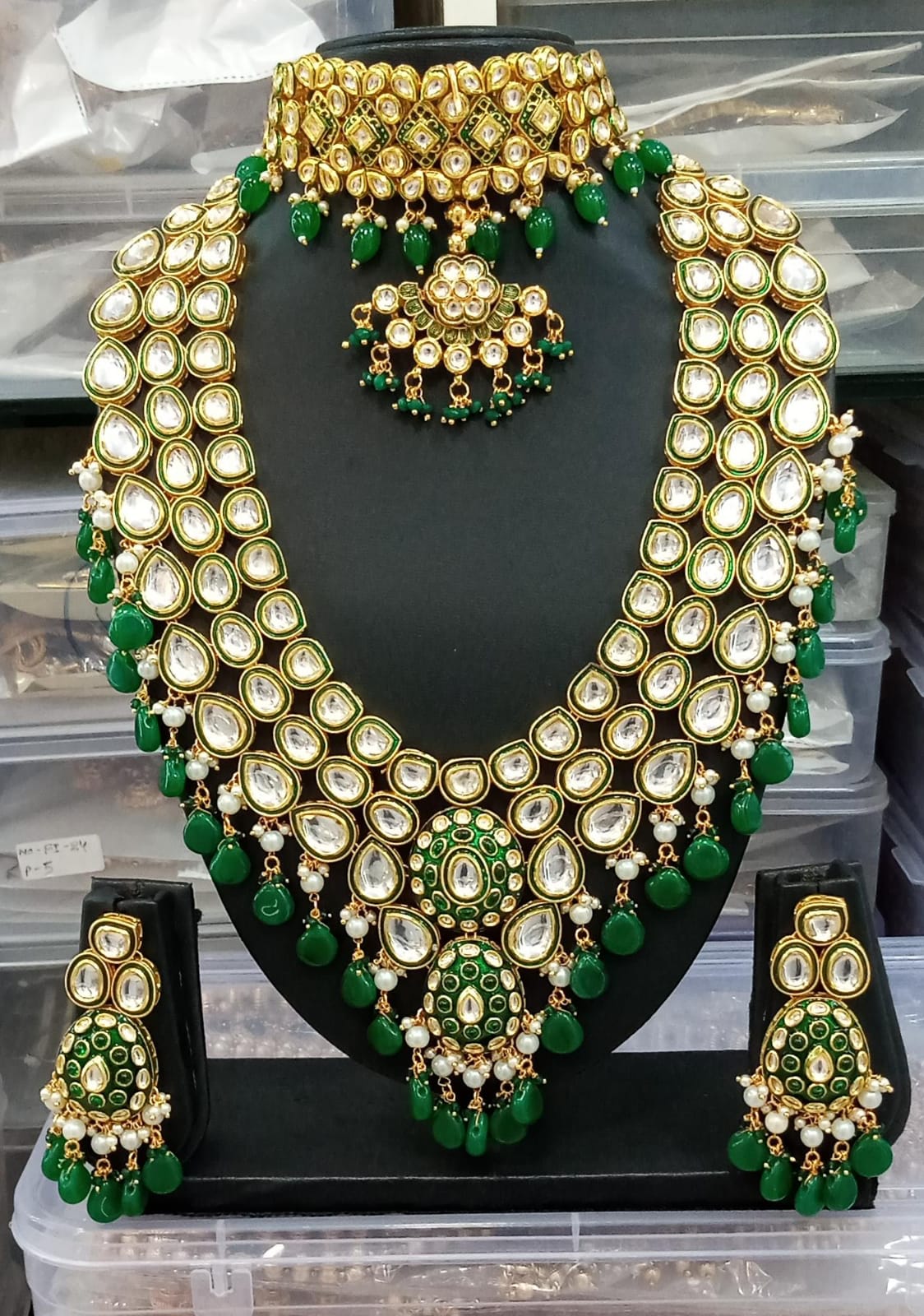 Rajwadi Royal Bridal Rajputi Jewellery Combo Set –
