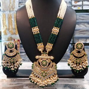 Traditional Gold Plated Pearl & Beaded Long Rani Haar Necklace
