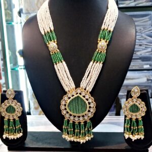 Premium Quality Gold Plated Crystal Beads Necklace Set