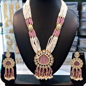 Premium Quality Gold Plated Moti Necklace