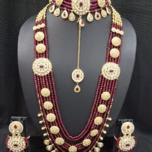 Beaded Necklace Set With Chik Set For Women