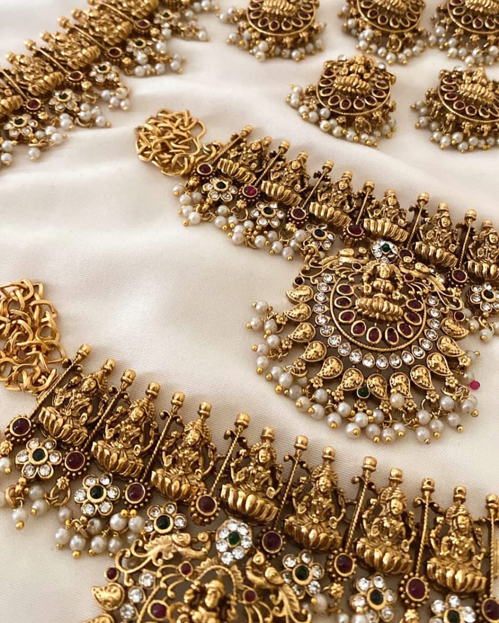 South Indian Temple Matte Finish Cz Stone Full Bridal (Dulhan