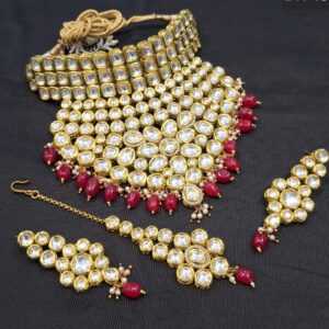 Premium Quality Jodha Choker Bridal Necklace Set