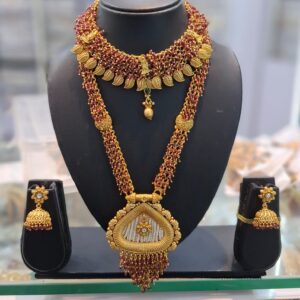 Antique Guttapusalu Long necklace with Choker Set