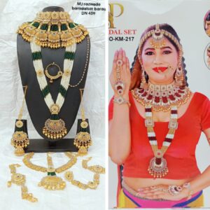 Perfect for Weddings | Gold-Plated Bridal Jewellery Set | Traditional Wedding Dulhan Set